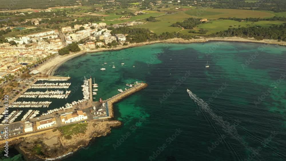 Colonia de Sant Jordi, Mallorca, Spain, fly a drone Colonia de Sant Jordi, Mallorca, Spain, fly a drone