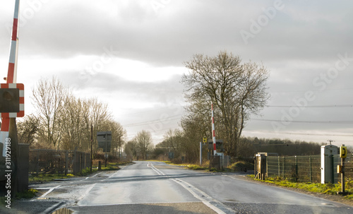 Canvas-taulu Rail Level Crossing