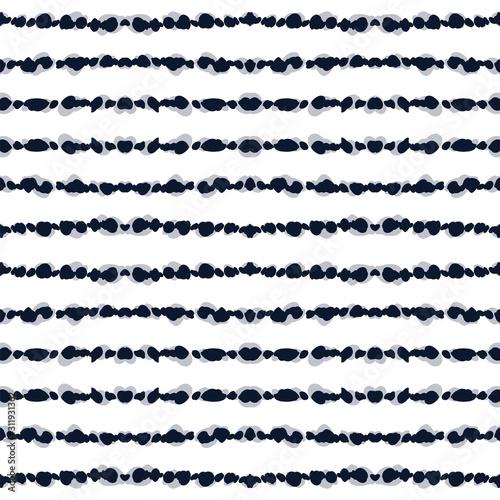 Indigo Chevron Vector Seamless Pattern.