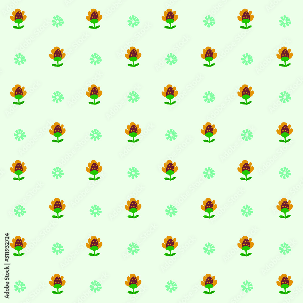 vector cartoon flower cute seamless pattern vector cartoon flower cute seamless pattern