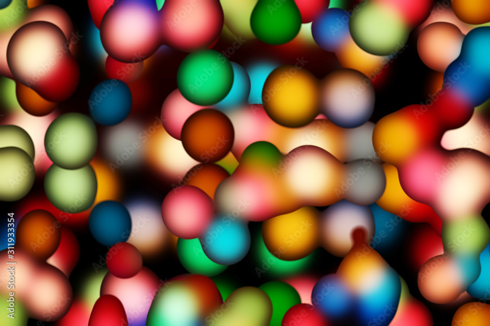 custom made wallpaper toronto digital3D bubbles - diverse background