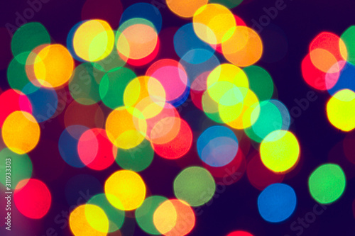 Wallpaper Mural Beautiful Blurry Lights - Full Color Background Torontodigital.ca