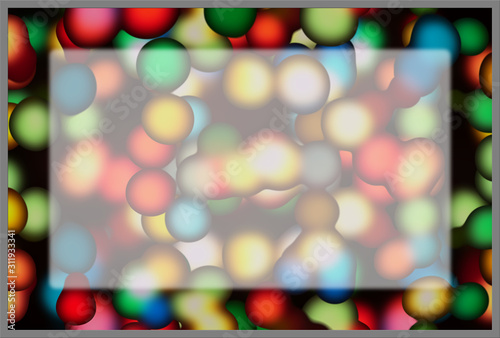 Wallpaper Mural 3D frame with bubbles - designer background Torontodigital.ca