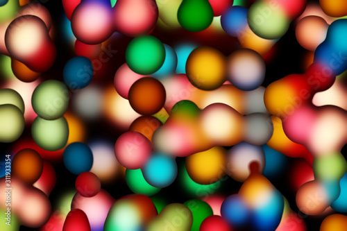 Wallpaper Mural 3D bubbles - diverse background Torontodigital.ca