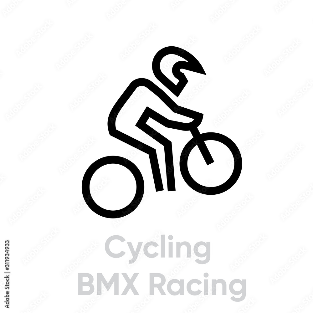 Cycling BMX Racing sport icons Cycling BMX Racing sport icons