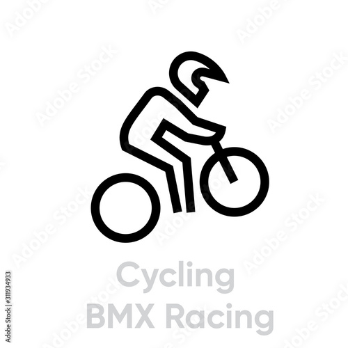 Cycling BMX Racing sport icons