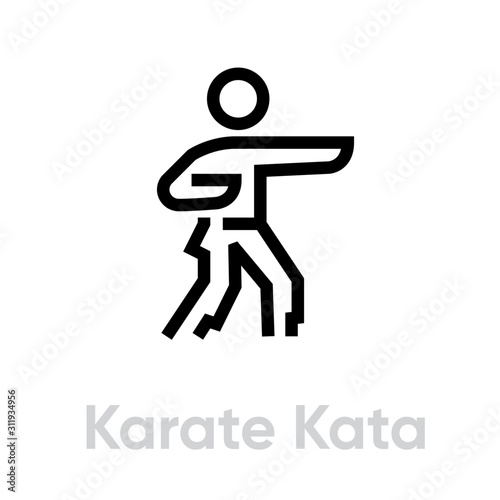 Karate Kata sport icons