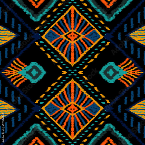 Maroon Drawn Tribal. Scarlet Carpet Vector Seamless Pattern. Ethnic Shibori Abstract Ornament. Gloss Uzbek Elegant Print. Fashion Ikat Indonesian.