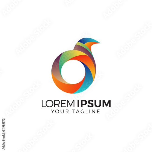 Od bird circle logo design