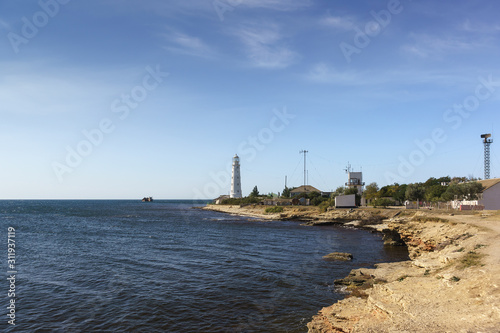 Tarkhankutsky lighthouse is a lighthouse on the Cape of the same name  which is the westernmost part of the Crimean Peninsula