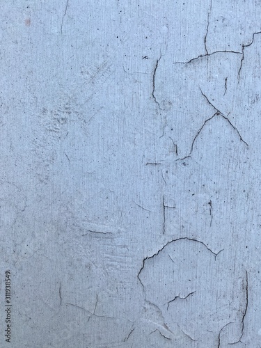 White, grey, blue old paint cracks, plaster abstract rustic pattern 