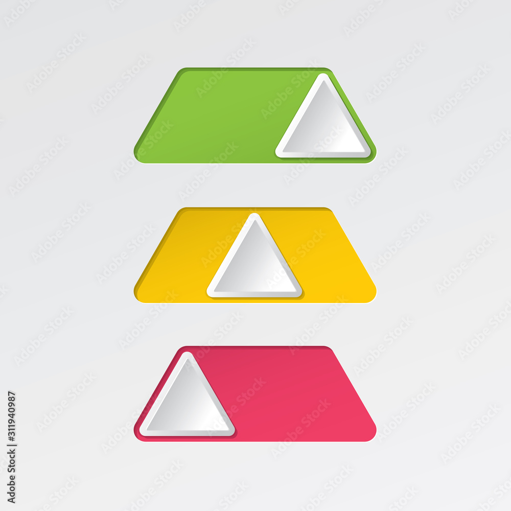 On and Off Triangle Blank Toggle Switch Buttons Set Modern Devices User Interface Mockup or Template - Green Red and Yellow on White Background - Gradient Graphic Design On and Off Triangle Blank Toggle Switch Buttons Set Modern Devices User Interface Mockup or Template - Green Red and Yellow on White Background - Gradient Graphic Design