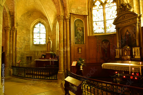 Pontoise , France - june 2 2019 : Saint Maclou cathedral photo