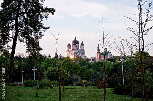 view of the monastery of Feofvnia in the city of Kiev