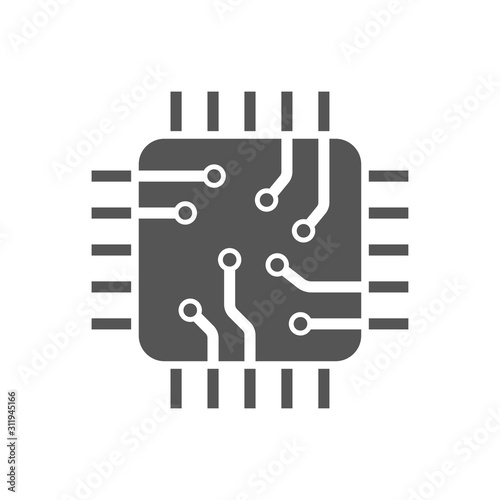 Cpu transparent icon. Cpu symbol design. Simple element vector illustration. Flat style. EPS 10