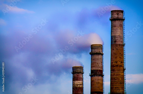 Heat-energy center. Ecology. Nature. Pollution