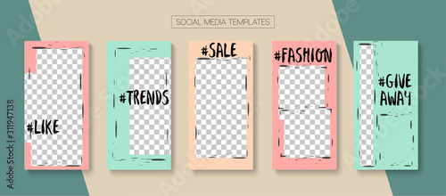 Mobile Stories Vector Collection.