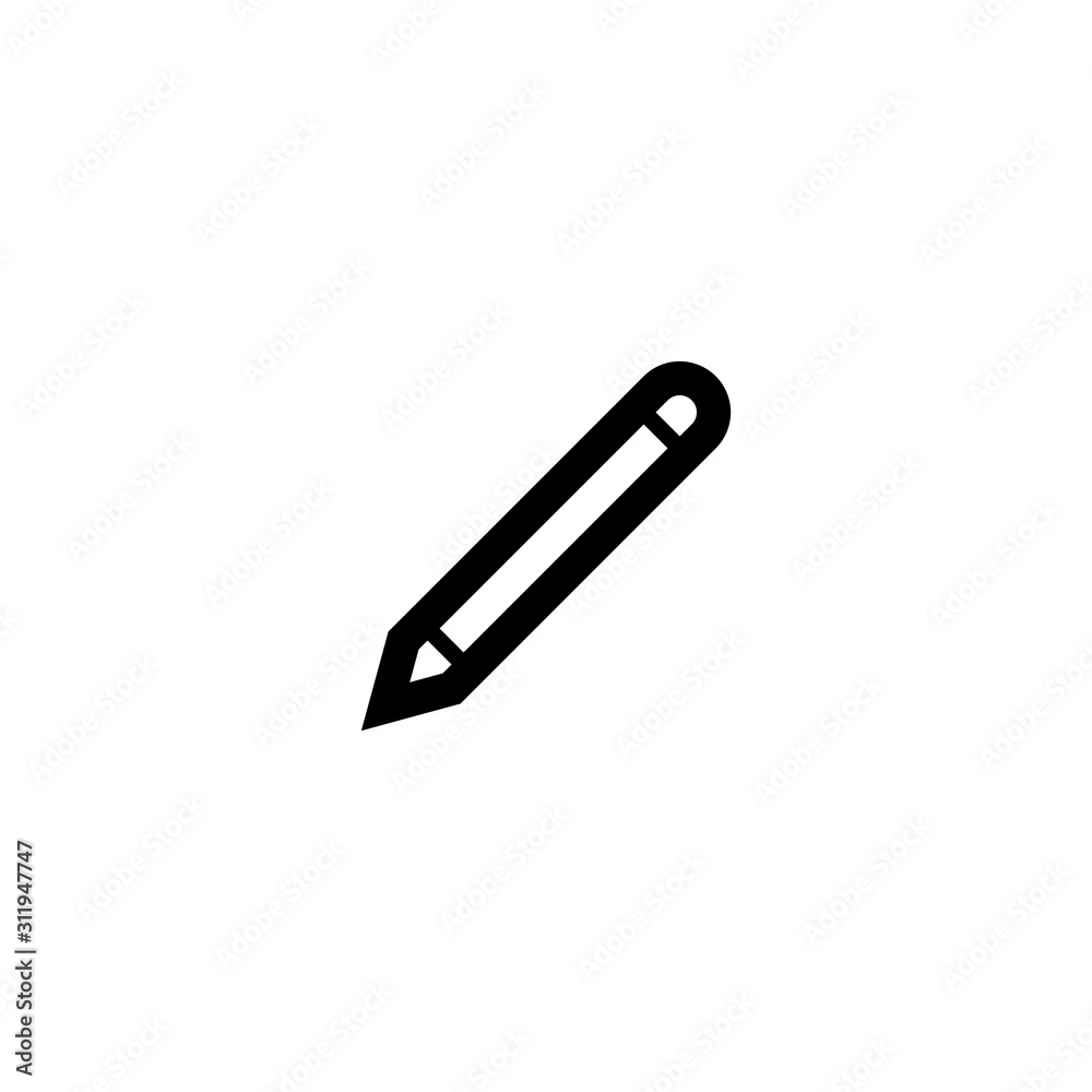 Pencil icon. List edit symbol. Education sign. Logo design element Pencil icon. List edit symbol. Education sign. Logo design element