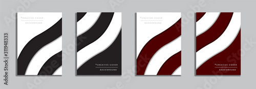 Editable brochure template layout, annual report design covers, magazines, minimalist style, brochures in paper size in A4. Vector illustration element.