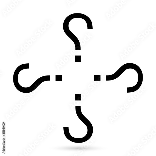 Question mark icon vector illustration on white background