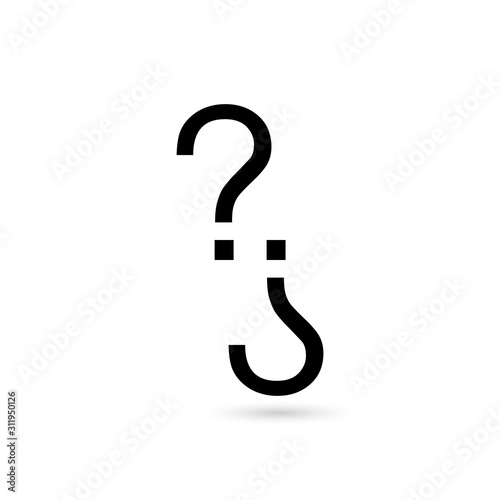Question mark icon vector illustration on white background