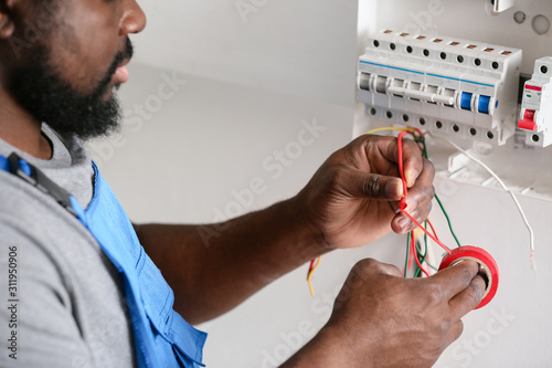 African-American electricia...