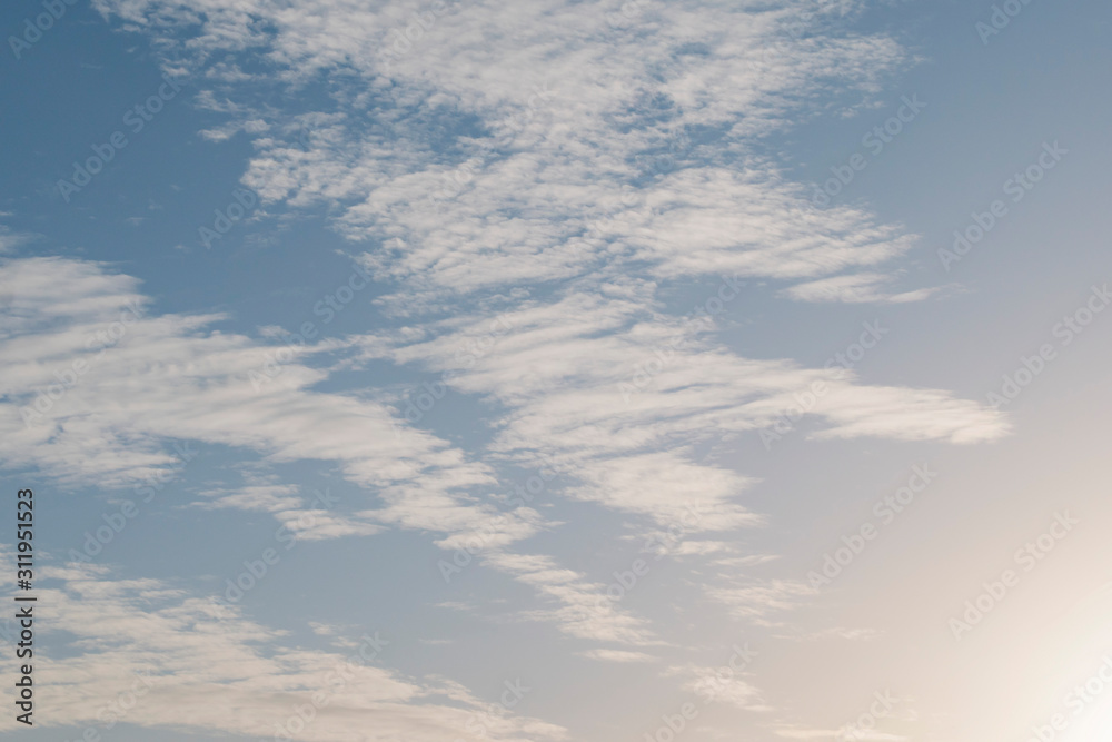 Evening sky with clouds at sunset Evening sky with clouds at sunset