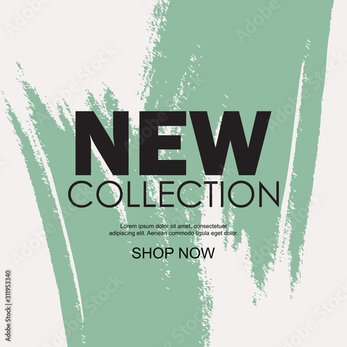 Abstract New Collection Poster Template Background. Vector Illustration