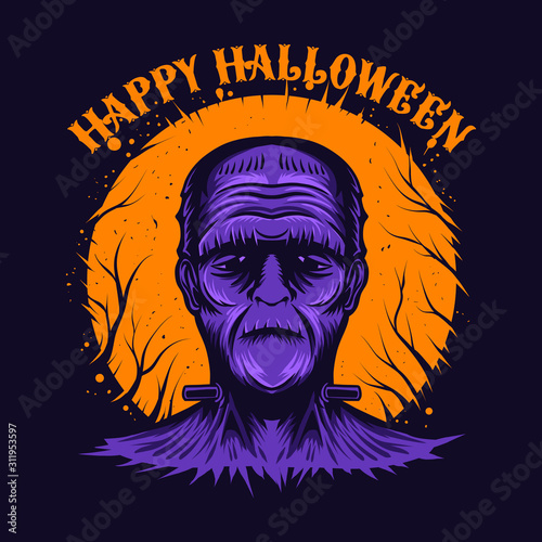 halloween mascot vector illustration design