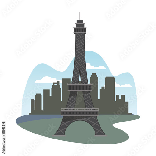eiffel tower france monument icon