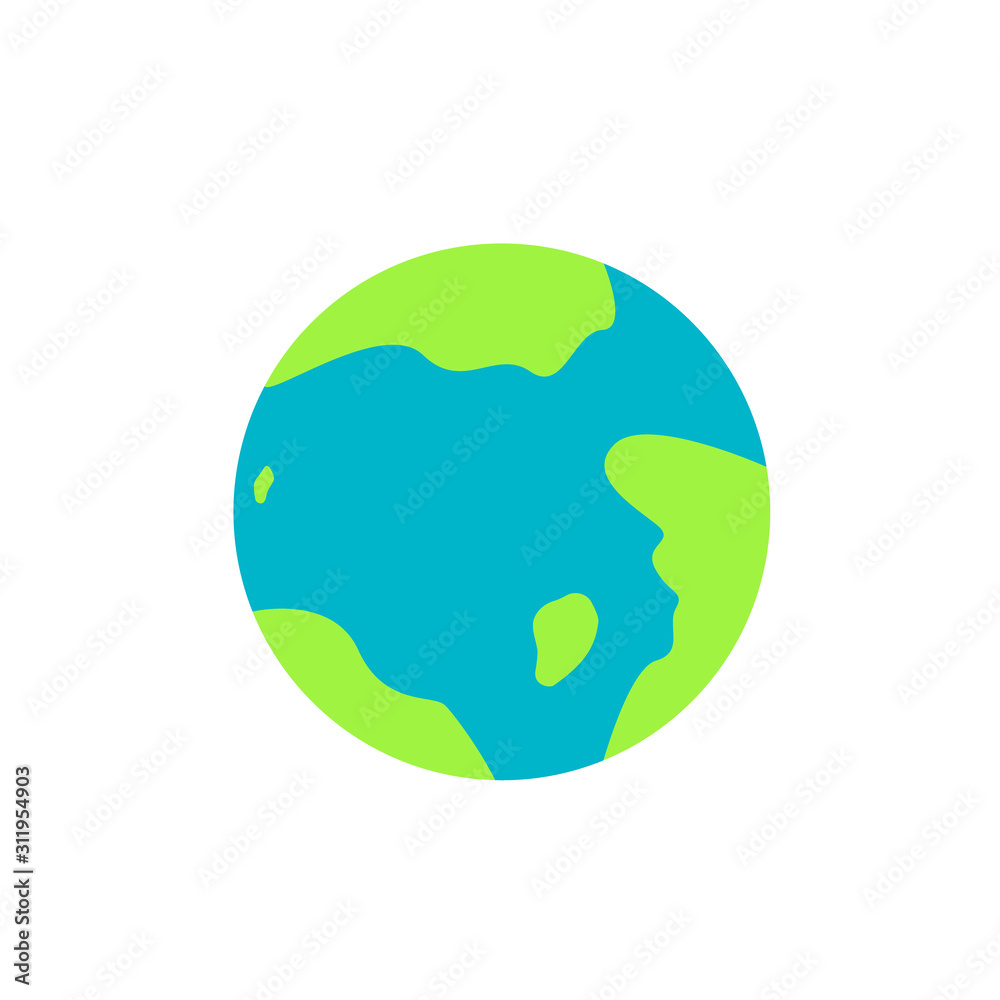 Flat planet Earth icon. Vector illustration for web banner, web and mobile devices, infographics. Flat planet Earth icon. Vector illustration for web banner, web and mobile devices, infographics.
