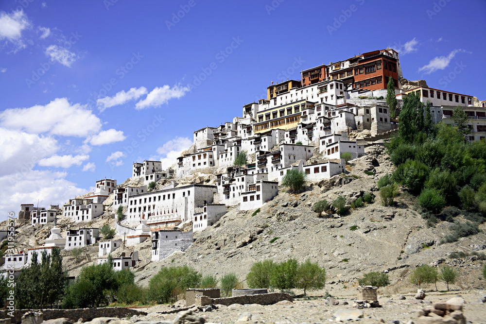 A Side view of Thiksey Monastery Ladakh India
