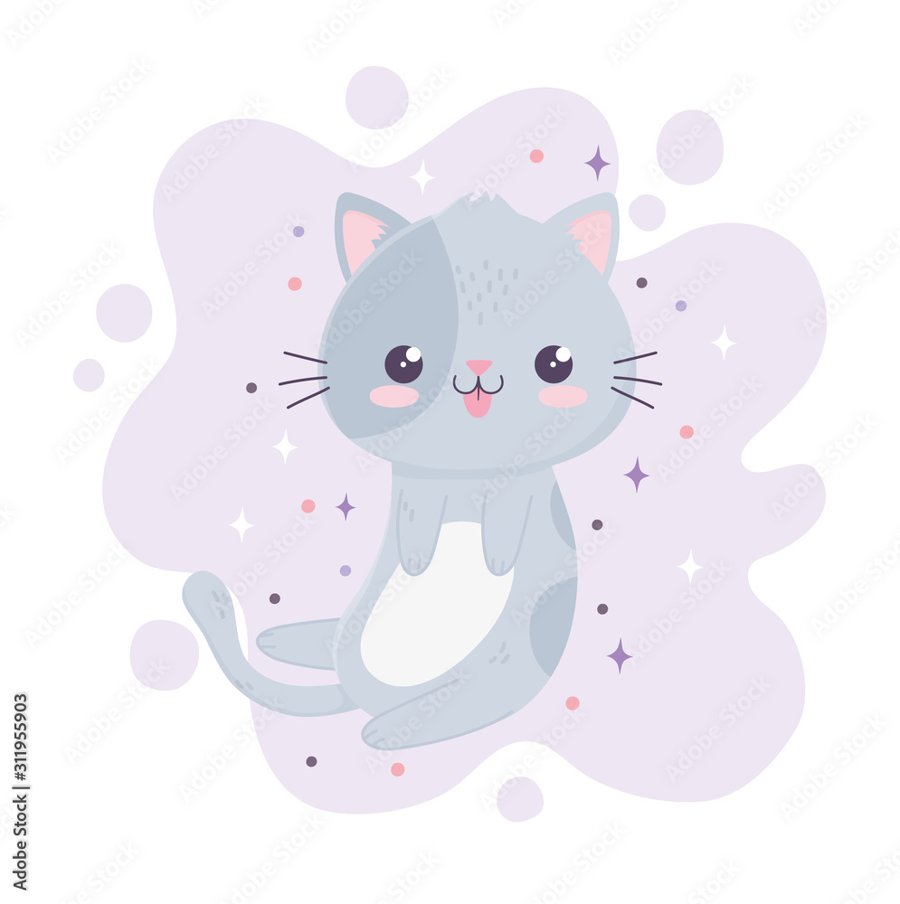 kawaii cartoon happy expression cat tongue out kawaii cartoon happy expression cat tongue out