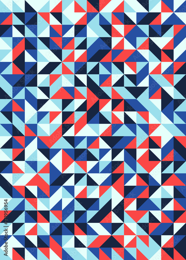 Seamless pattern with random colored quarter circles Generative Art background illustration Seamless pattern with random colored quarter circles Generative Art background illustration