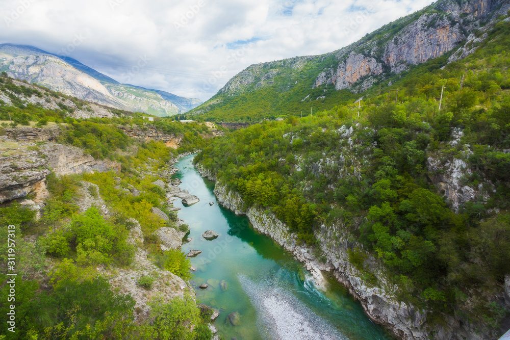 Tara river canyon, mountains and forests around in the Durmitor nature park, Montenegro Tara river canyon, mountains and forests around in the Durmitor nature park, Montenegro