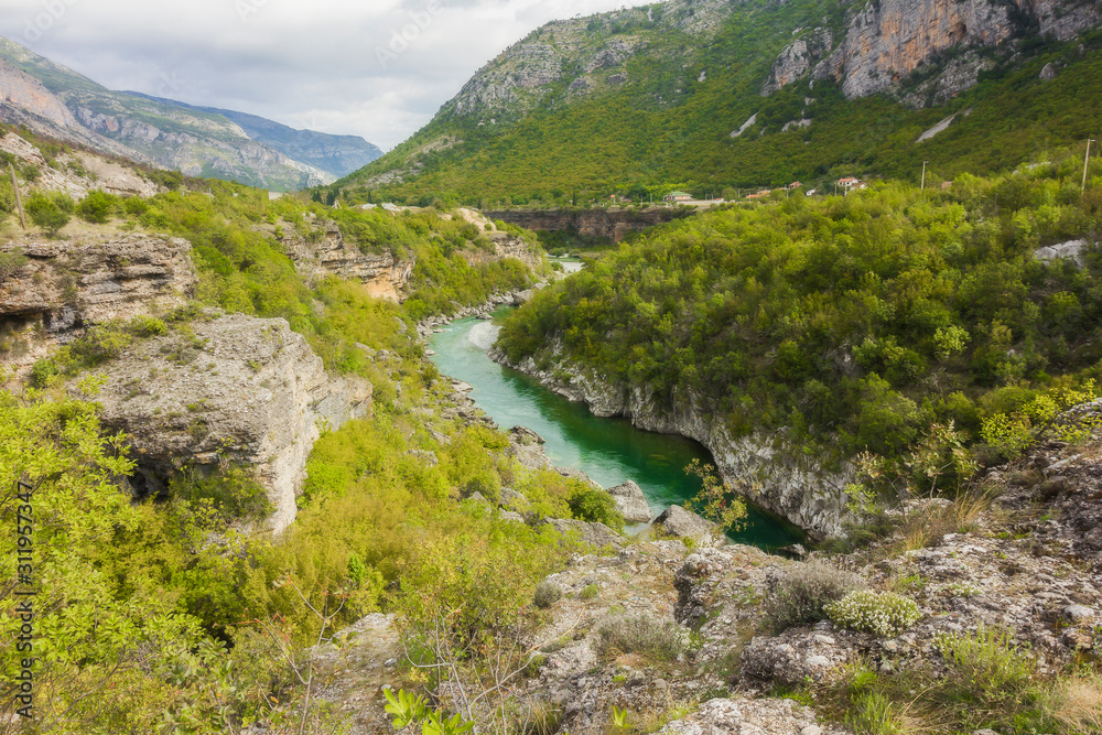  Tara river canyon, mountains and forests around in the Durmitor nature park, Montenegro