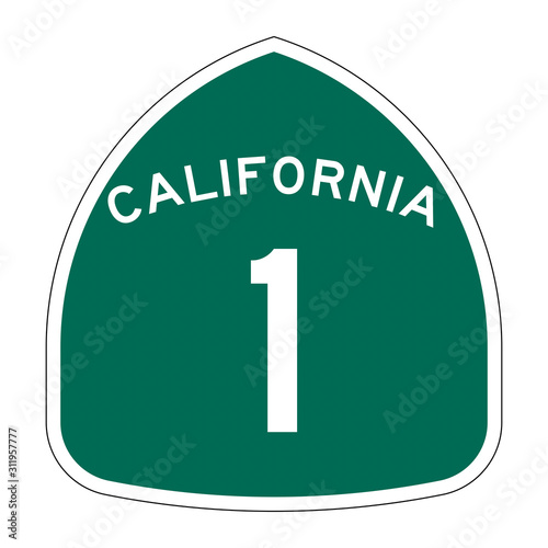 California state route 1 sign 