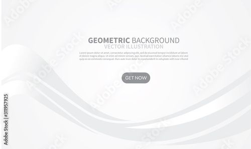 Abstract geometric white and gray color background, vector illustration.
