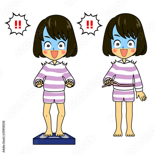 まんがふつう女子体重増加に驚愕