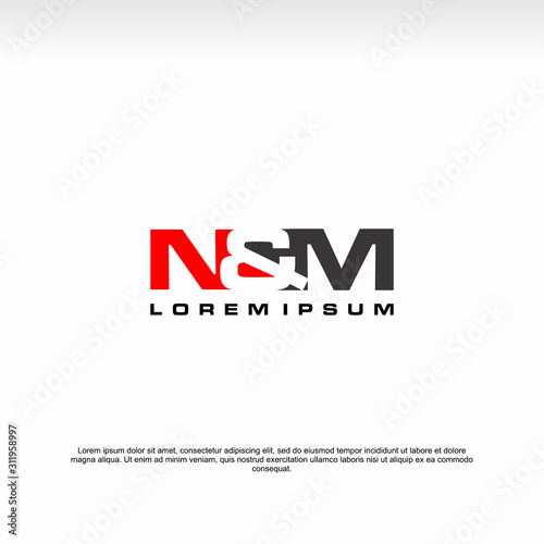 Initial letter logo, N&M Logo, template logo