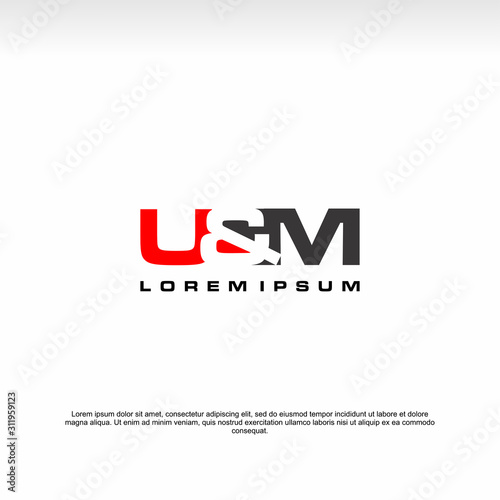 Initial letter logo, U&M Logo, template logo