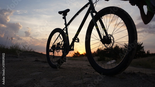 Sunrise with a bike © Aleksandr