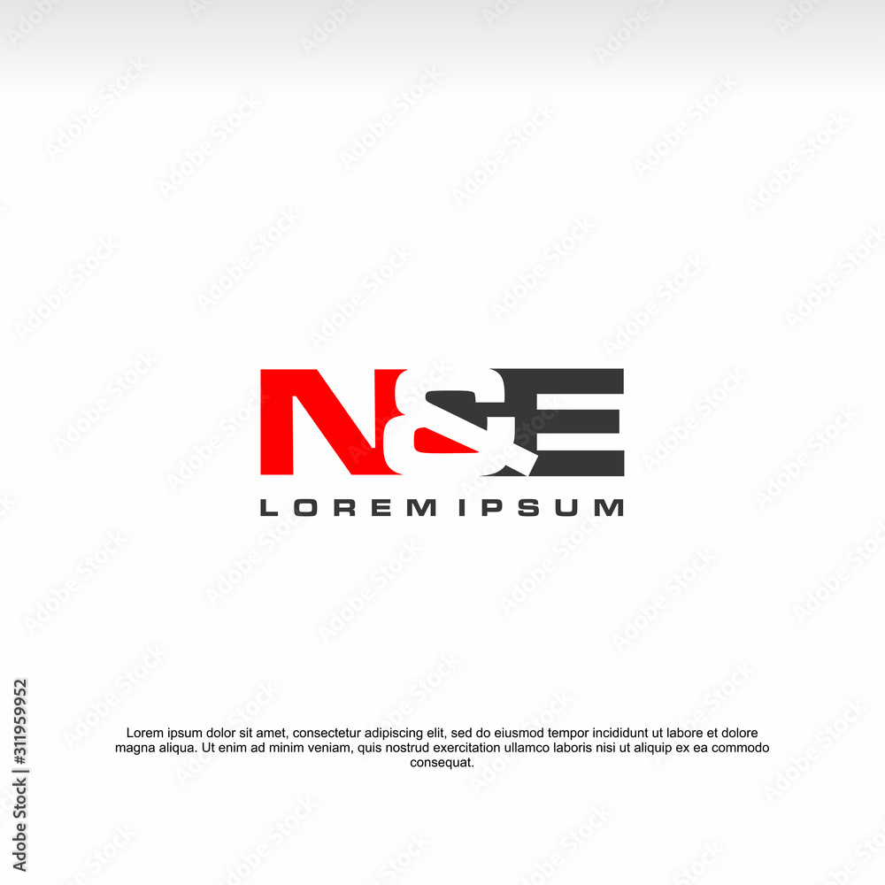 Initial letter logo, N&E Logo, template logo