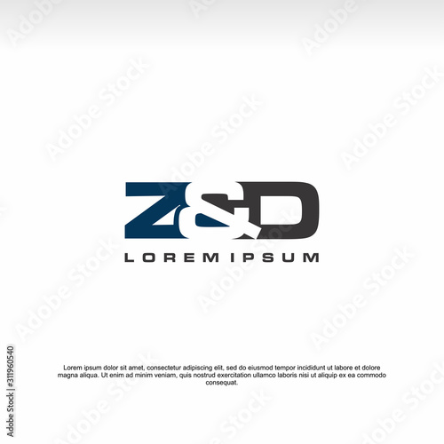 initial letter logo, Z&D Logo, logo template