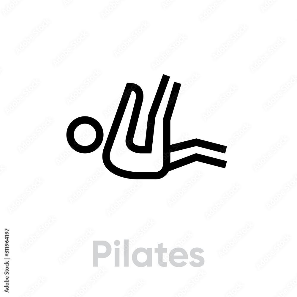 Pilates sport icon Pilates sport icon