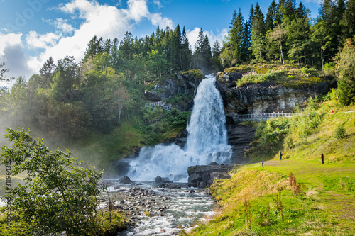 Fotografie, Obraz Waterfall in Flam, Norway