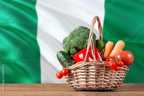 Obraz na plátně Nigeria organic food concept