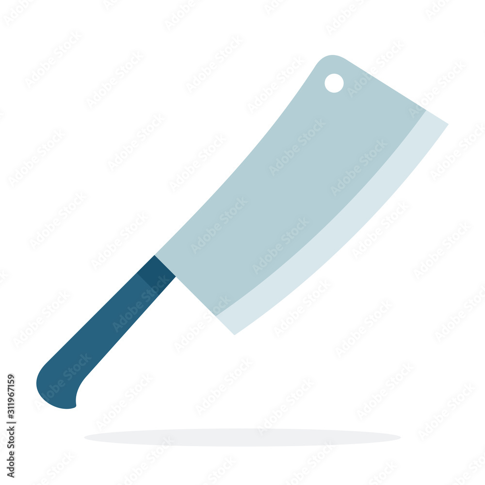 Meat ax vector flat material design object. Isolated illustration. Meat ax vector flat material design object. Isolated illustration.