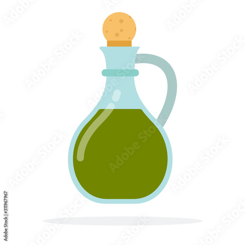 Glass decanter for olive oil