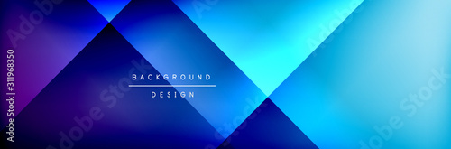 Abstract background - squares and lines composition created with lights and shadows. Technology or business digital template